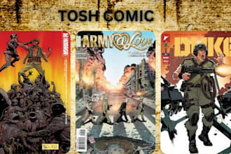 draw custom retro vintage comic art poster cover page vintage horror nsfw manga