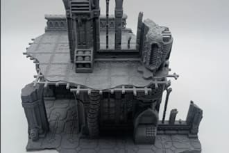 create printable 3d medieval terrain,ruins buildings,dice tower,castles,trpg stl