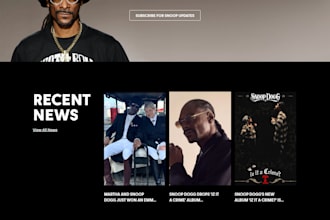 design a music website for artist, record labels, djs, bands, studio, producer