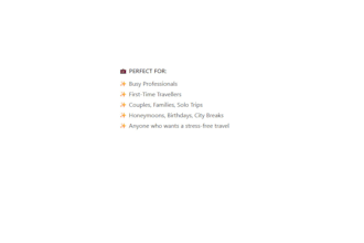 create a personalised travel itinerary for your perfect trip