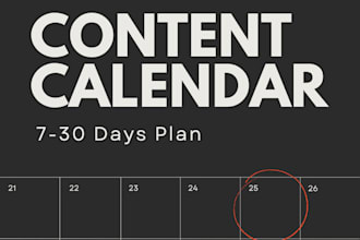 create a social media content calendar for your business