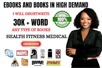 write health, fitness and medical ebook and book, ebook writer and ghostwriter