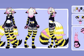 draw custom furry nsfw sfw art, fursona, anthro, couple art character design