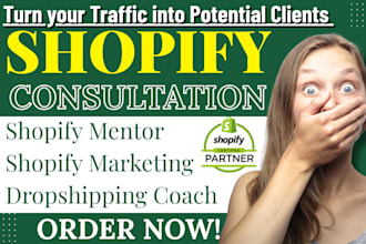 be your shopify store mentor, shopify dropshipping coach, ecommerce consultant