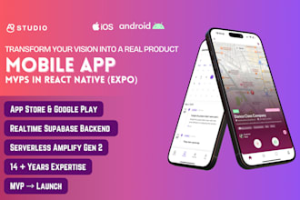 do mvp mobile app development with expo and supabase