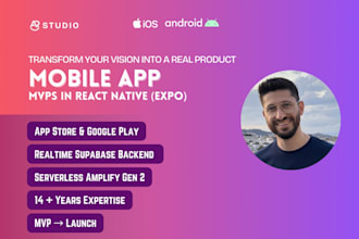 do mvp mobile app development with expo and supabase