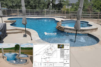do swimming pool site plan 3d pool design permit set