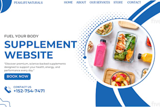 design nootropic store website nutraceutical supplement website peptide website