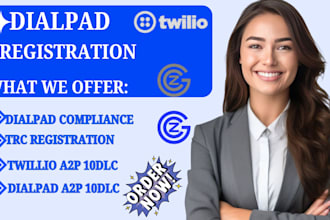 do dialpad a2p 10dlc registration tcr compliance twilio SMS approval ecommerce