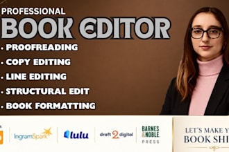 professionally edit, proofread and polish your book novel or manuscript