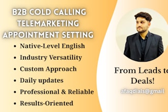 cold calling, telemarketing, and appointment setting