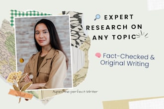 research and write fact checked content on any topic
