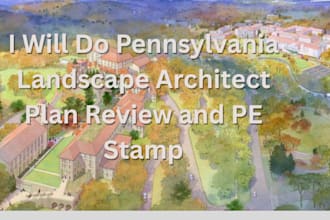 do pennsylvania landscape architect plan review and pe stamp