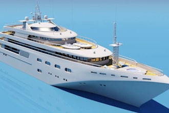 do 3d ship model 3d warship yacht 3d boat model vessel 3d rendering hard surface