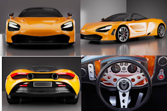 do realistic 3d car rendering scene custom background 3d car wrap visualization