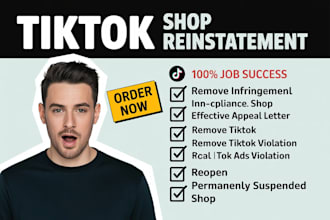 fix any problems or issue on your tiktok ads suspension immediately you reach me