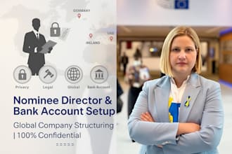 provide nominee director in german, USA, uae ireland, singapore and bank account