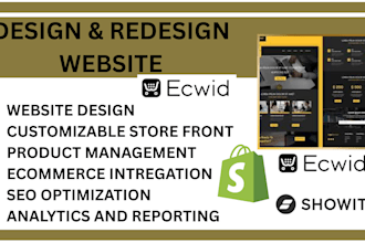 design redesign and optimize your ecwid store for high conversion and sales
