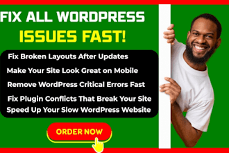 fix wordpress issues, bugs, errors, and provide expert wordpress help fast