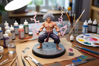 print and paint your miniature painting warhammer 40k dnd action figure 3d model