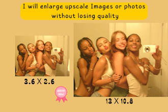 professionally enlarge and upscale your images  in 24 hours