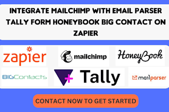 integrate mailchimp with email parser tally form honeybook big contact on zapier