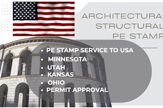 do civil and structural usa pe stamp, minnesota, utah, kansas, ohio