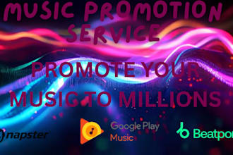 do organic  napster beatport google play music promotion with targeted worldwide