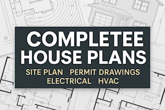 site plan permit drawing electrical hvac engineering complete house plans