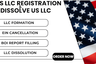 register us llc, dissolve llc, obtain ein,close ein, boi report