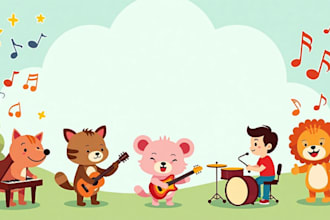 create fun and modern song or nursery rhyme for kids