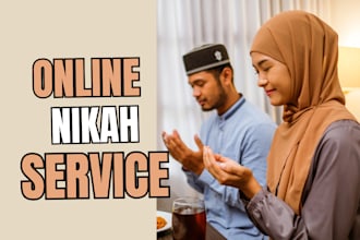conduct online nikah, islamic marriage with witness and certificate