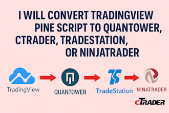 convert tradingview pinescript to quantower, ctrader, tradestation, ninjatrader