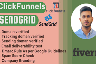 fix sendgrid and clickfunnels emails going to the spam and improve delivery