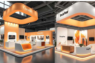 design custom 3d trade show booth, exhibition stand or stall