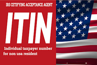 help you to get itin individual taxpayer number for non us residence