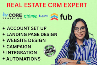 manage real estate and set up CRM lofty, kvcore, follow up boss idx website