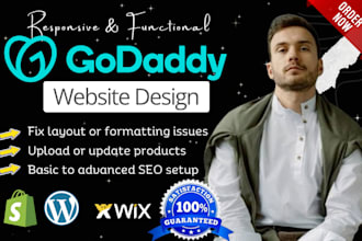 godaddy website design, godaddy website development godaddy website redesign