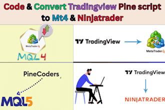 code and convert tradingview pine script to mt4, ctrader mt5 ninjatrader