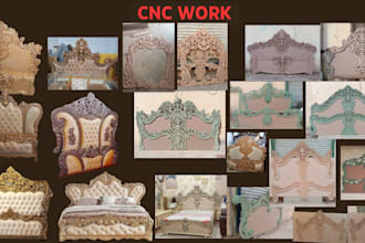 create any type of design for cnc works in  aspire and artcam