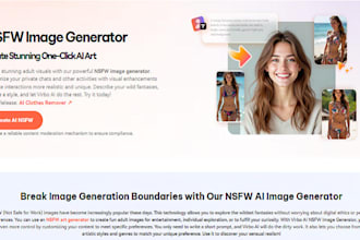 develop saas nsfw ai image generator website, nsfw video generator website