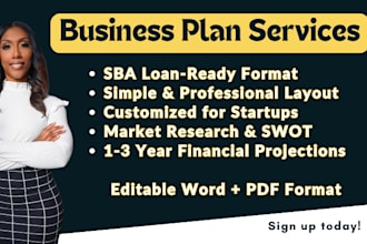 be your professional business plan writer for your start up