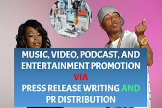 do write and distribute music press release for artists, labels and festivals
