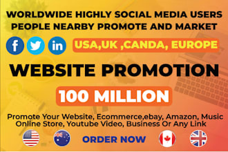 shoutout, share link promotion, website to 100m twitter,ig,fb,tiktok US,UK users
