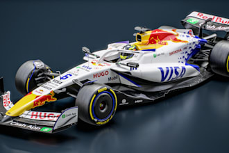 design custom 3d fi car model,racing car, render livery car, car chase animation
