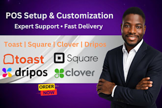 setup toast, square pos clover pos and dripos pos shopify pos lightspeed pos