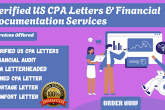 provide a verified US CPA letter comfort letter profit and loss or tax