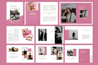 design product catalog, brochure, fashion lookbook, sell sheet, magazine layout