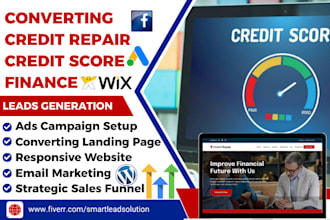 credit card repair leads credit repair landing page finance wordpress website