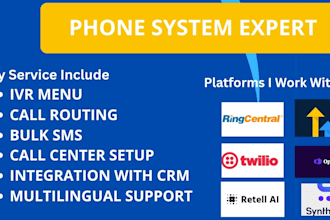 setup ringcentral 3cx twilio vitalpbx freepbx aircall voip vicidial ai chatbot